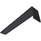 Ekena Millwork Hidden Support Steel Heavy Duty Bracket w/ Back Plate, Powder Coated Black 2 1/2"W x 18"D x 4"H BKTM02X18X04HBPBL - alternate 9